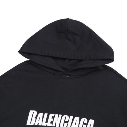 2022Balenciaga Destroyed Logo Hoodie Size S Logo Print Aged 20250722 Ra5608