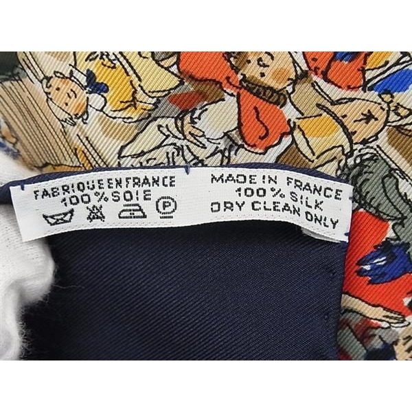 Hermes Cirque Molier Carre 90 Silk Large Scarf Navy Multicolor — view 5