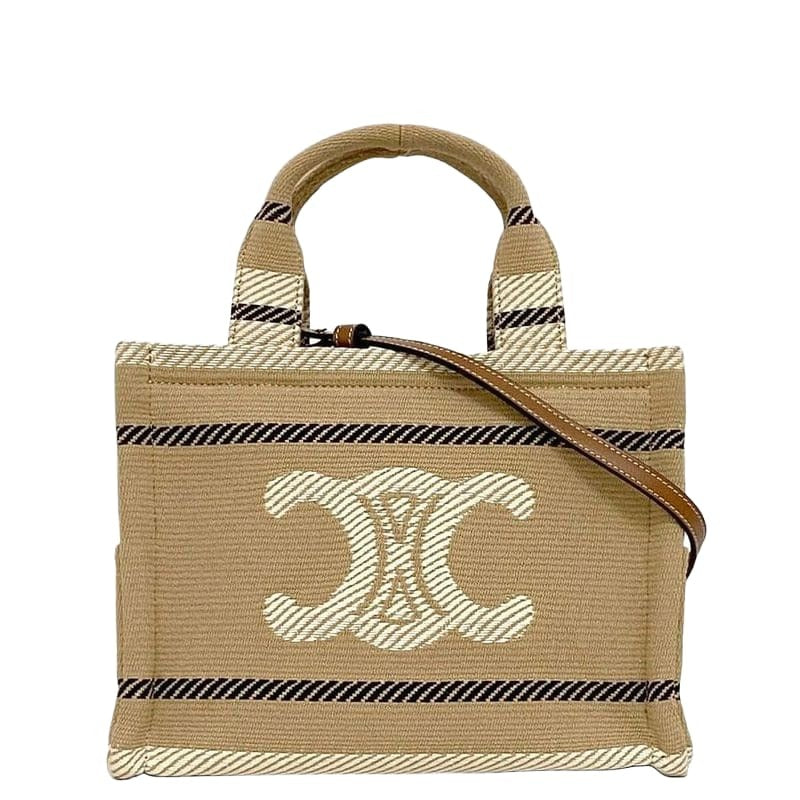 Celine 2-Way Bag Cabas Tice Small Beige