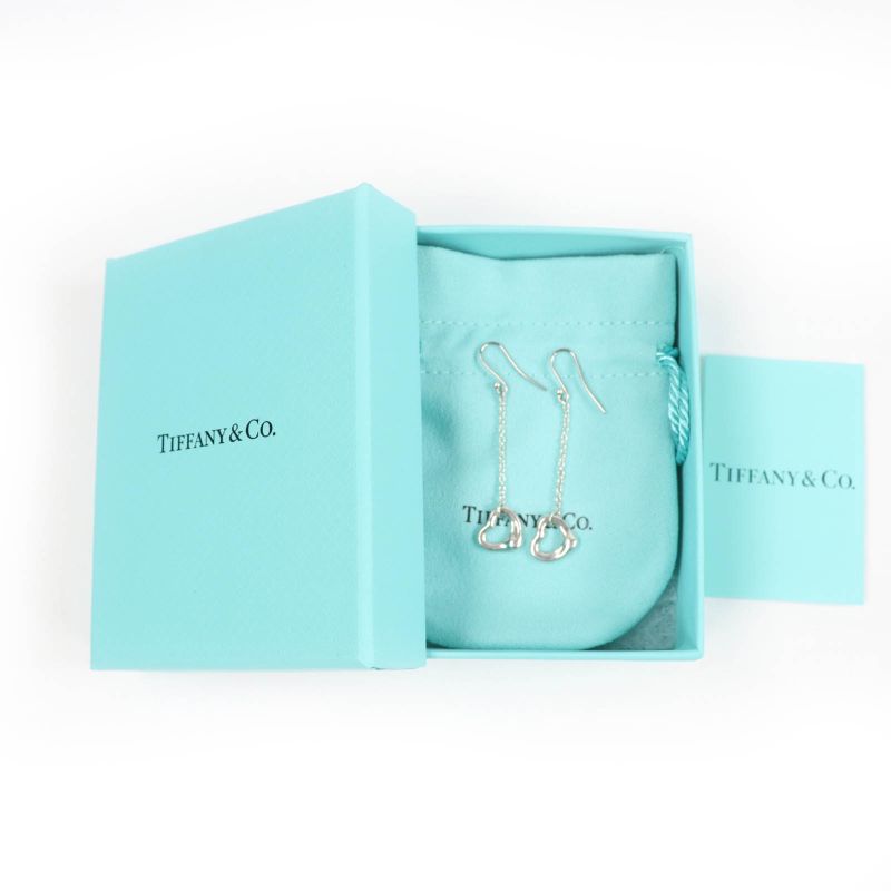 Tiffany & Co Elsa Peretti Open Heart Drop Earrings Ag925 Accessorie