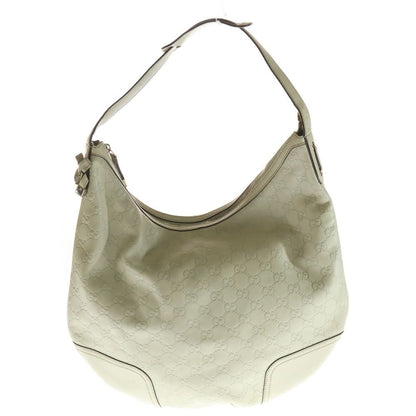 Gucci Guccissima Embossed Leather Shoulder Bag Beige