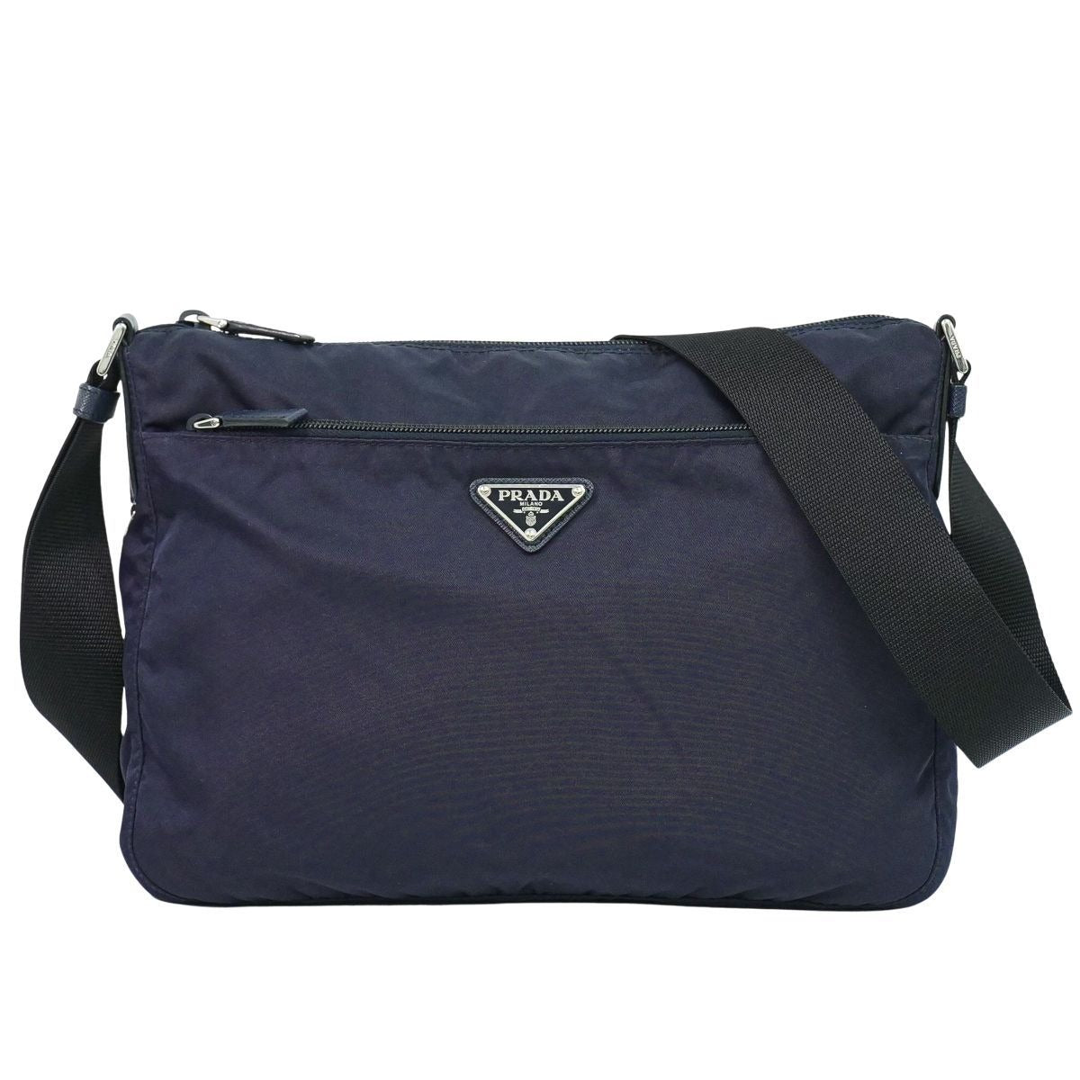 Prada Nylon Shoulder Bag Pochette Navy