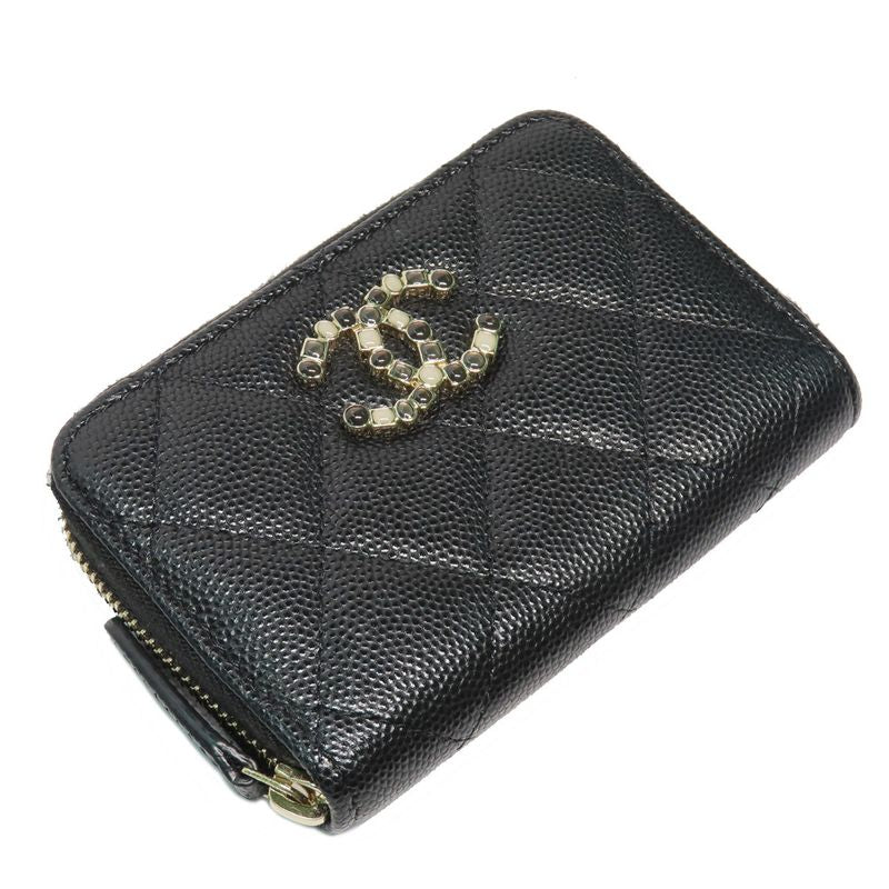 Chanel Matelasse Bijoux-zip Coin Case Black Gold Hardware Ap3607