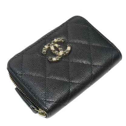 Chanel Matelasse Bijoux-zip Coin Case Black Gold Hardware Ap3607