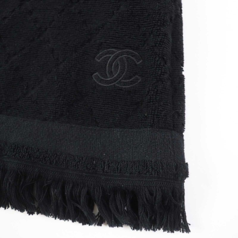 CHANEL 15P P51319 100% Cotton Pile Fabric Coco Mark Hooded Sleeveless Dress