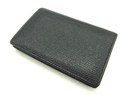 Bvlgari Leather Card Case Card Holder Business Card Holder Men's Black
