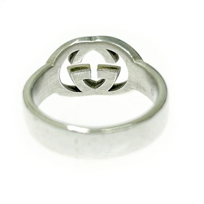 Gucci Silver Interlocking G Ring 5.2g 925 Engraved 365550 Ring