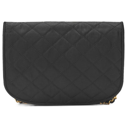 Chanel Matelasse Paris Limited Chain Shoulder Satin Black With Gold And Silver