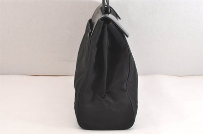 Prada Vintage Nylon Leather Shoulder Handbag Black 3552n