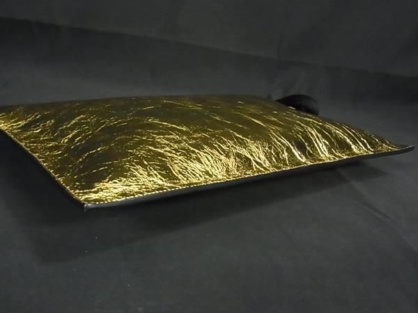 Fendi Leather Tassel Charm Clutch Bag Second Bag Handbag Gold Aw5135