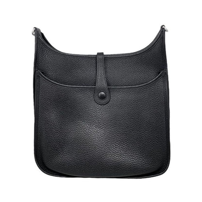 Hermes Shoulder Bag Evelyn 3 PM Z Engraved Taurillon Clemence Noir Black