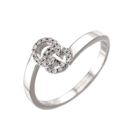 Gucci GG Running Diamond Ring 18K White Gold