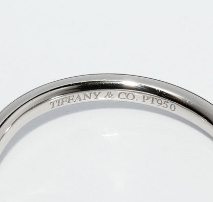 Tiffany & Co Pt950 Ring With 9 Diamonds (006ct) Curved Band Ring Width 2mm