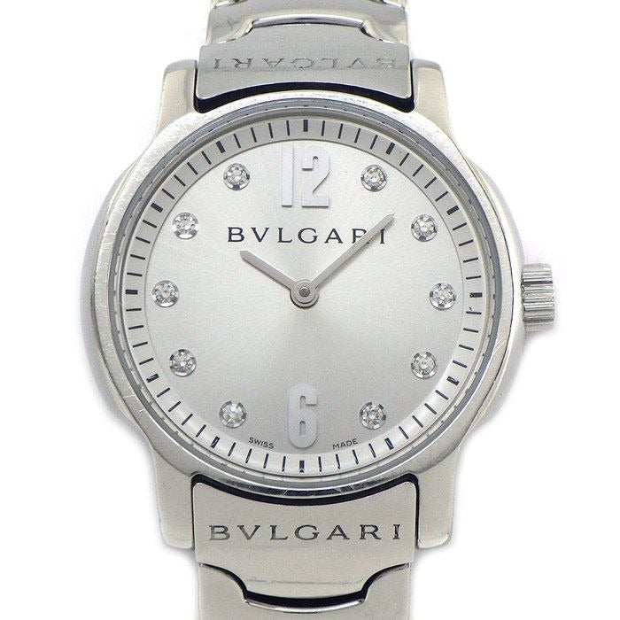 Bvlgari Watch Solo Tempo 10 Points Diamond Index Sunray Silver