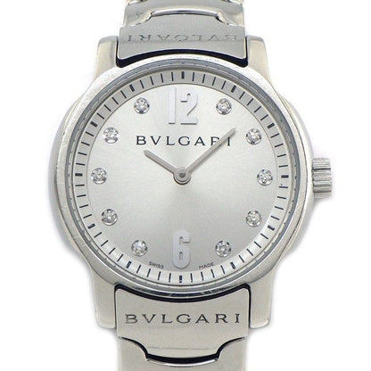Bvlgari Watch Solo Tempo 10 Points Diamond Index Sunray Silver