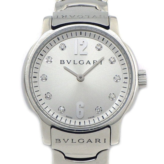 Bvlgari Watch Solo Tempo 10 Points Diamond Index Sunray Silver