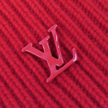 Louis Vuitton Bonnet LV Ahead Cashmere Logo Beanie Knit Cap Red Recommended — view 7
