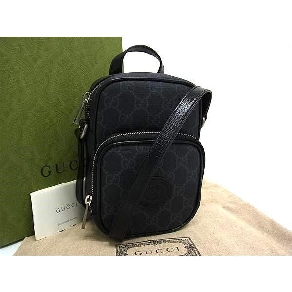Gucci Interlocking G GG Pattern Leather Shoulder Bag