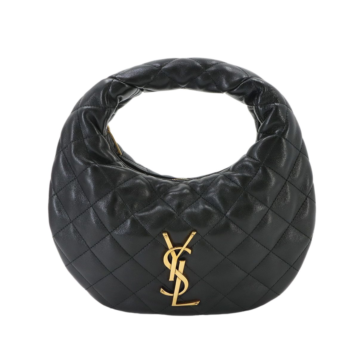 Saint Laurent Icarino Hand Bag Leather Black Gold Bag