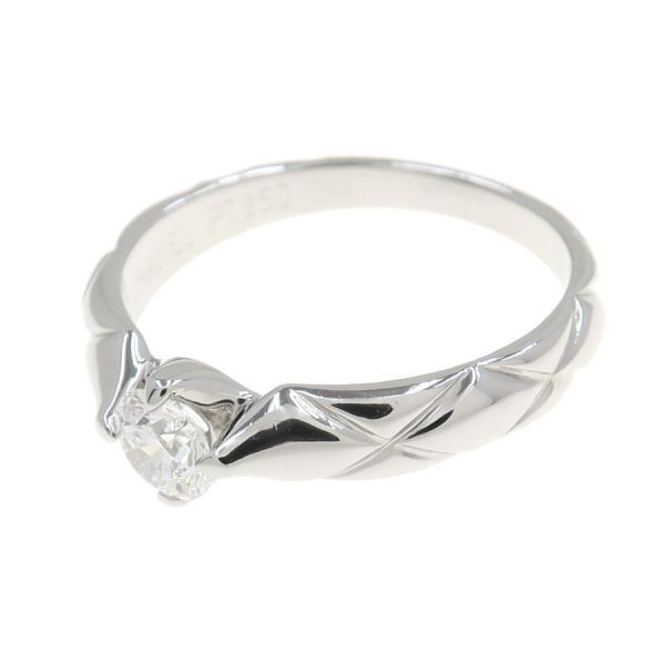 Chanel Matelasse Solitaire Ring /d030ct#95 Approx