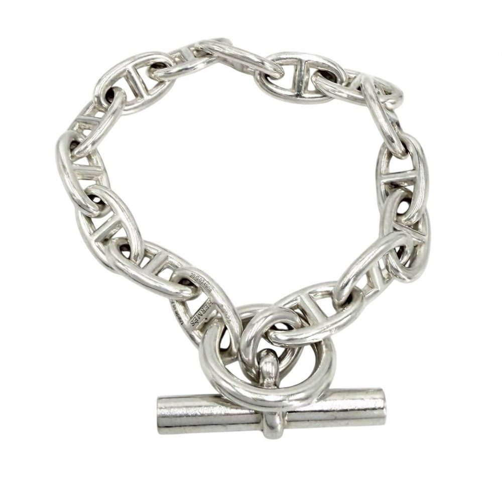 Hermes Bracelet Chaine D'ancre GM 16 Links 925 Sterling Silver