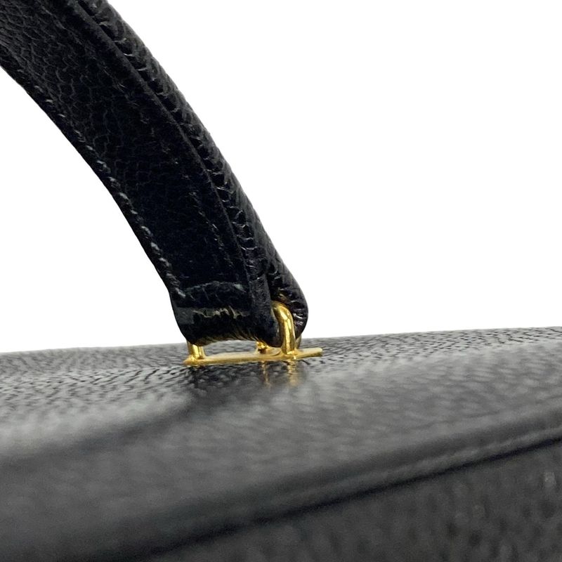 Chanel Vanity Bag - Black With Gold Hardware / Mirror