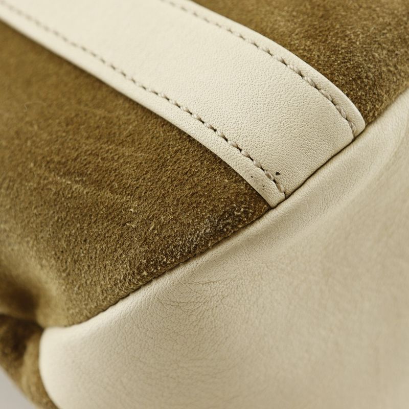 Loewe Anagram Suede Brown Women's Shoulder Bag