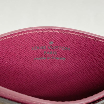 Louis Vuitton Card Case Monogram Porte Carthusanple M60703 Brown Fuchsia Ladies