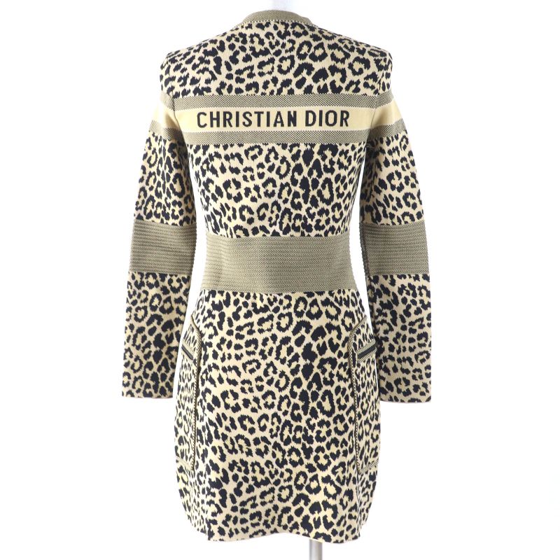 Christian DIOR 21AW 144r03am530 Leopard Print Leopard Print Long Sleeves Half