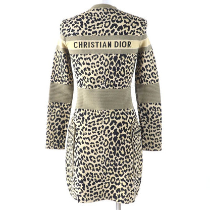Christian DIOR 21AW 144r03am530 Leopard Print Leopard Print Long Sleeves Half