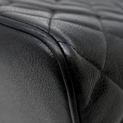 Chanel Tote Bag Revival Tote Caviar Skin Black Gunmetal Hardware Black Coco