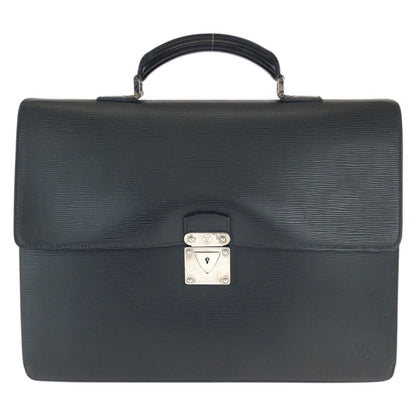 Louis Vuitton Epi Black Silver Leather Business Bag