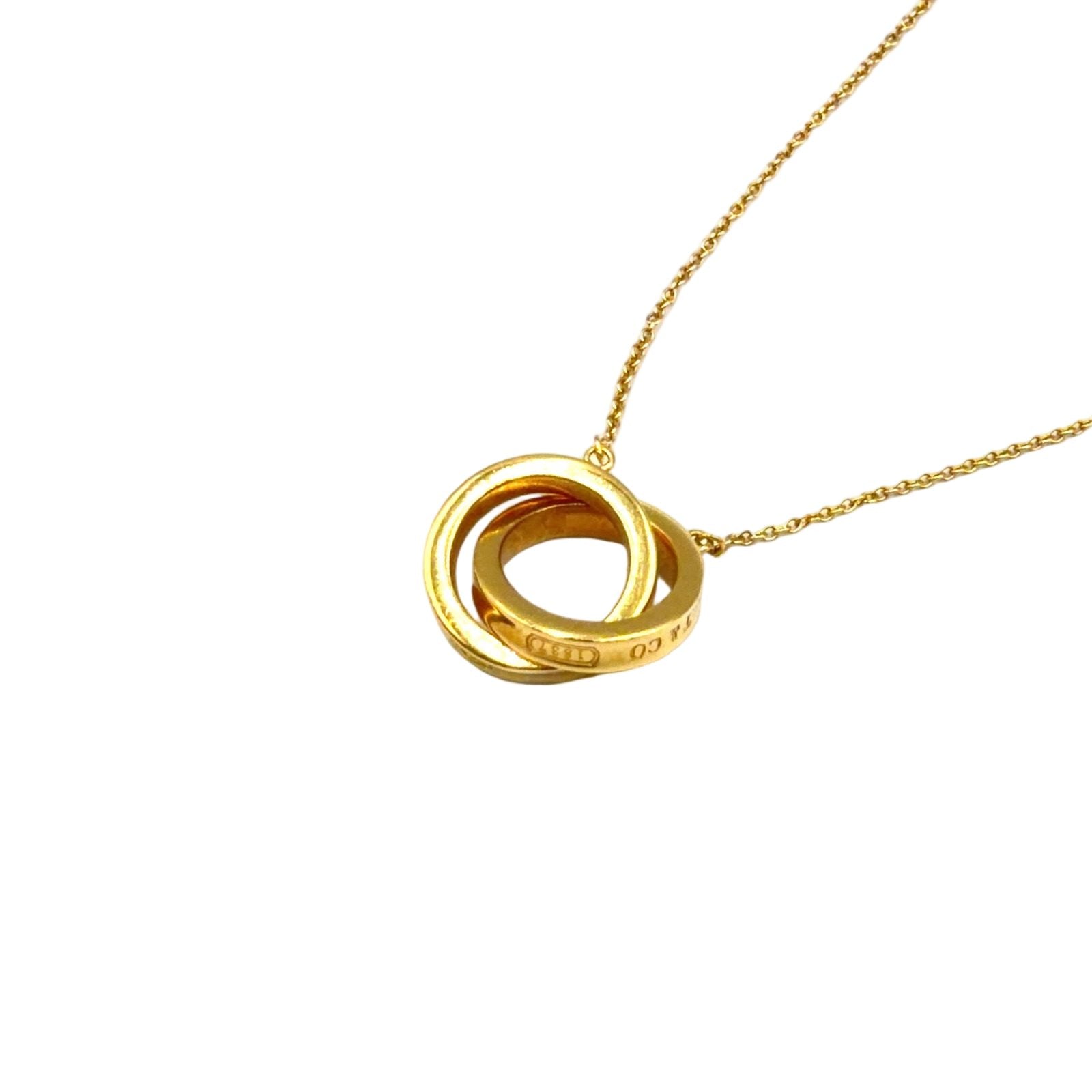 Tiffany & Co Interlocking Circle Yellow Gold Necklace — view 2