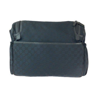 Gucci Black Silver Hardware GG Canvas 123326 Shoulder Bag Messenger Bag Mothers