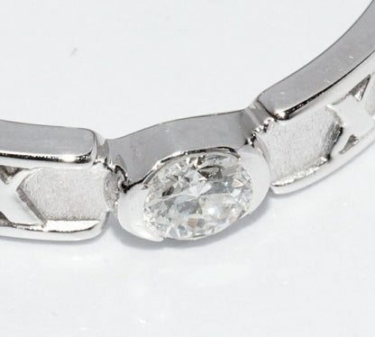 Tiffany & Co Ring 18K White Gold Diamond 1P Atlas Closed Ring Narrow Ring
