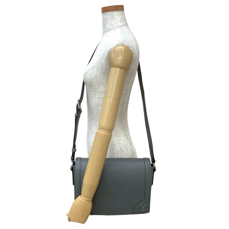 Louis Vuitton New Flap Messenger Taiga Leather Shoulder Bag