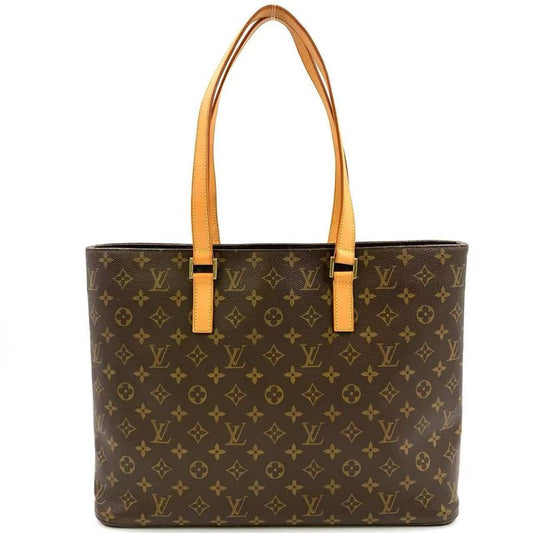 Louis Vuitton Luko Monogram Leather × PVC Brown Tote Bag Gold M51155