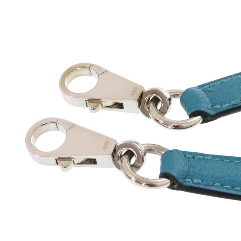 Hermes Chevre Turquoise Shoulder Strap Blue 0551 Hermes