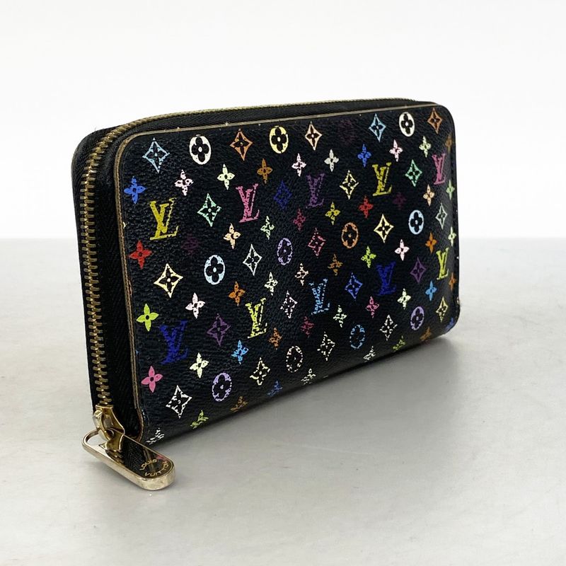 Louis Vuitton Long Wallet Monogram Multicolor Zippy Wallet M60243 Noir Black