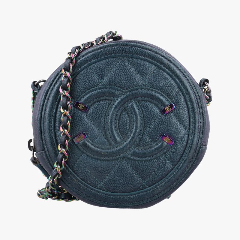 CHANEL  Round Green Caviar Skin A8159926605003