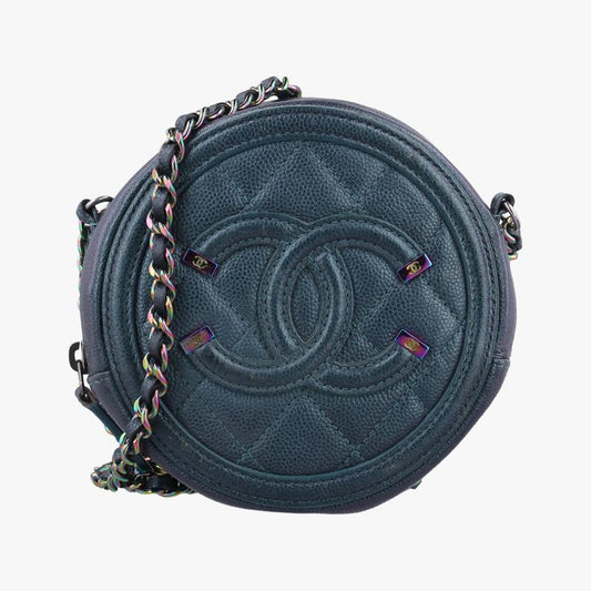 CHANEL  Round Green Caviar Skin A8159926605003