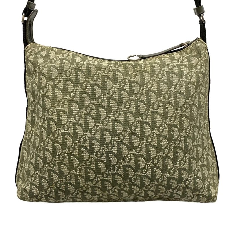 Dior/christian Dior Shoulder Bag Trotter Khaki Ivory And Black
