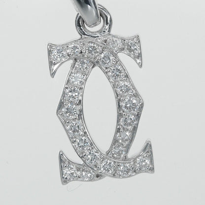 Cartier 2C Charm Gold Diamond Pendant Top — view 3