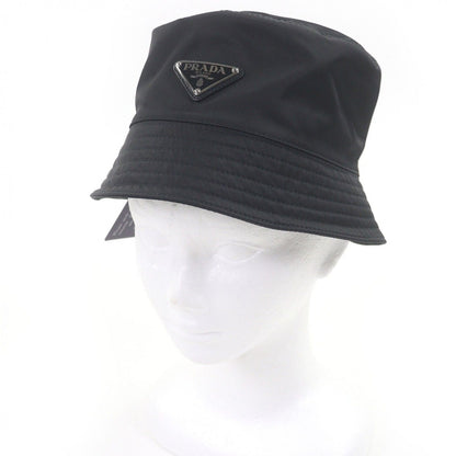 Prada Triangle Logo Plate Re-Nylon Bucket Hat Black S
