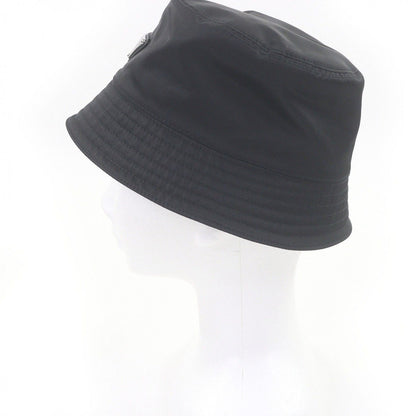 Prada Triangle Logo Plate Re-Nylon Bucket Hat Black S — view 3