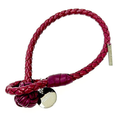 Bottega Veneta Leather Intrecciato Bracelet Purple 308309