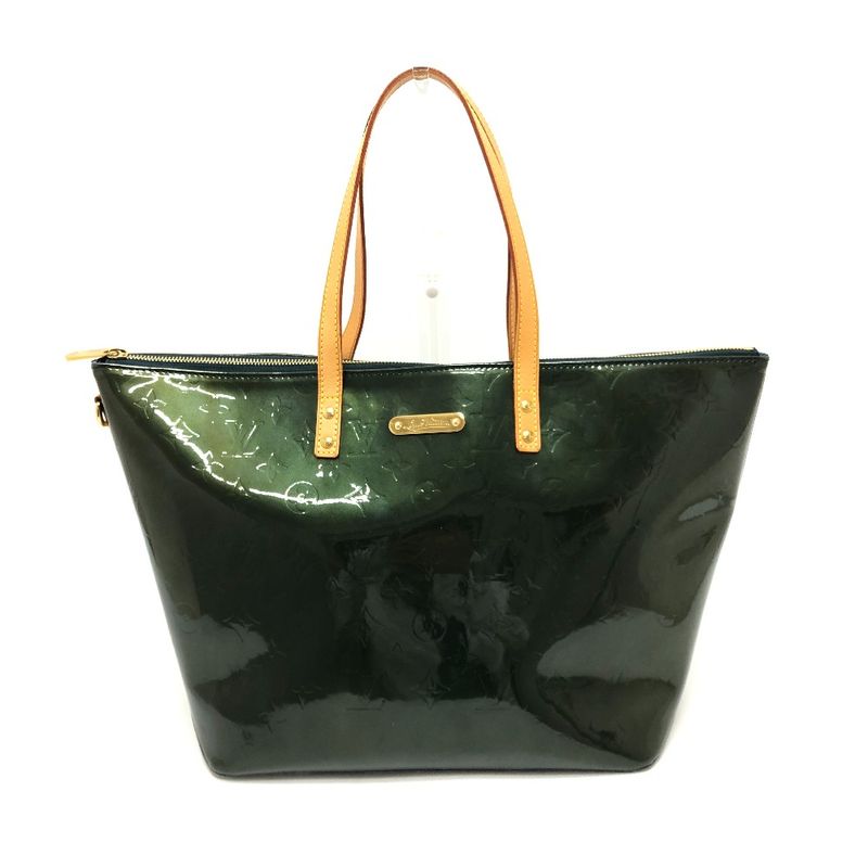 Louis Vuitton Tote Bag Bellevue GM M93673 Monogram Vernis Blue Nuit Green