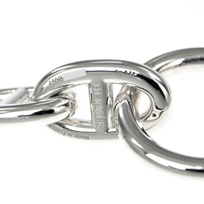 Hermes Chaine D'ancre MM 13 Frames Ag925 Silver - Bracelet Bangle