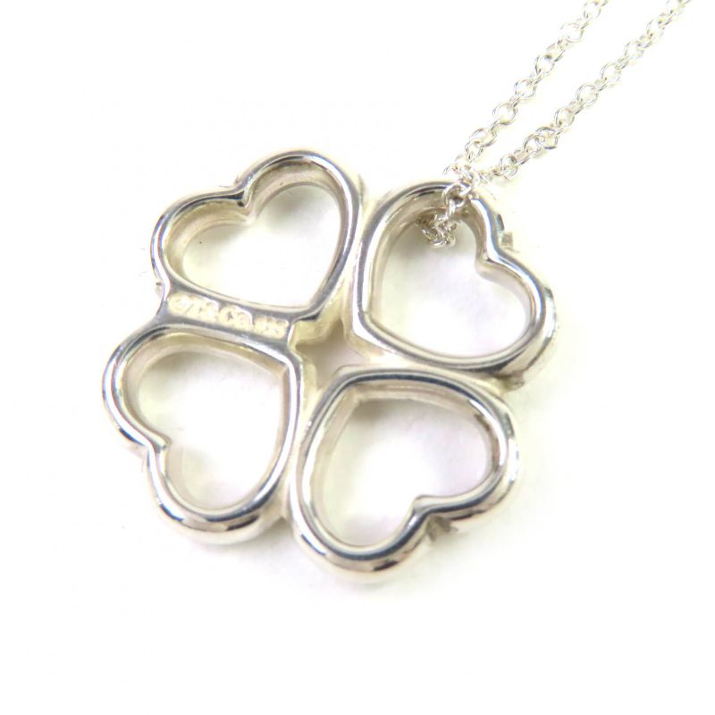 Tiffany & Co Loving Heart Clover Necklace Sv925 Four Leaves Pendant Accessory