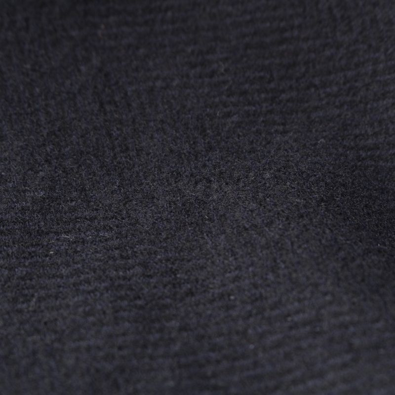 Hermes Wool Cashmere Herringbone Chester Coat Outerwear Navy 48